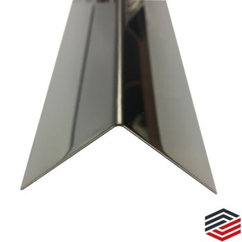 Edelstahl L-Profil 0,8 mm hochglanzpoliert stark Super-Mirror 8